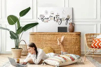 Kurk prikbord Opschrift Bon voyage
