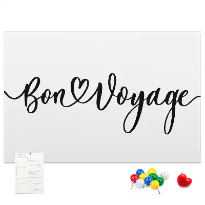 Kurk prikbord Opschrift Bon voyage