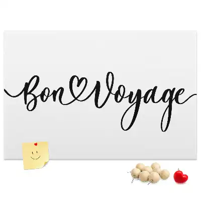 Kurk prikbord Opschrift Bon voyage