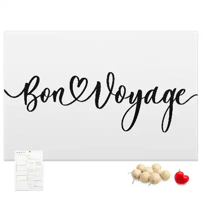 Kurk prikbord Opschrift Bon voyage