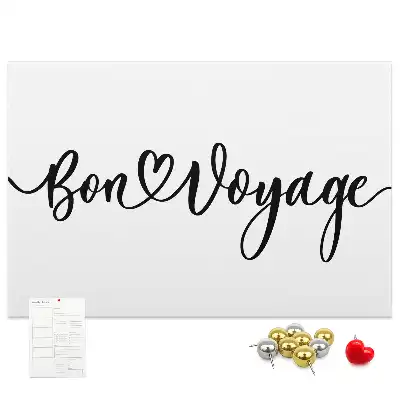 Kurk prikbord Opschrift Bon voyage