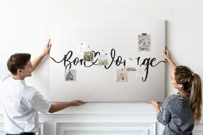 Kurk prikbord Opschrift Bon voyage