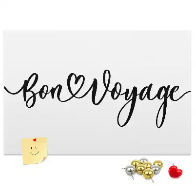 Kurk prikbord Opschrift Bon voyage