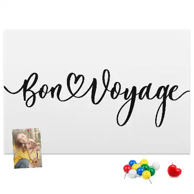 Kurk prikbord Opschrift Bon voyage