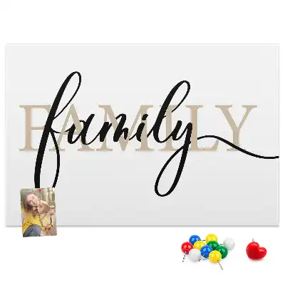 Memobord van kurk Woord "family" dierbaren