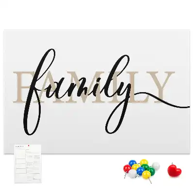 Memobord van kurk Woord "family" dierbaren