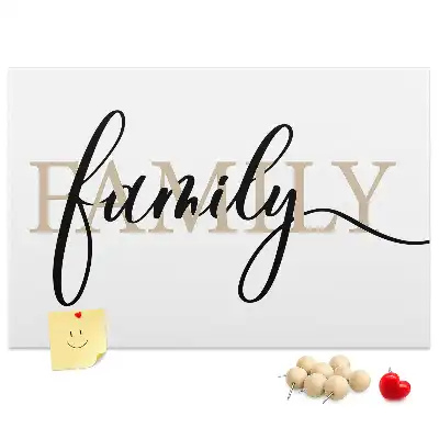 Memobord van kurk Woord "family" dierbaren