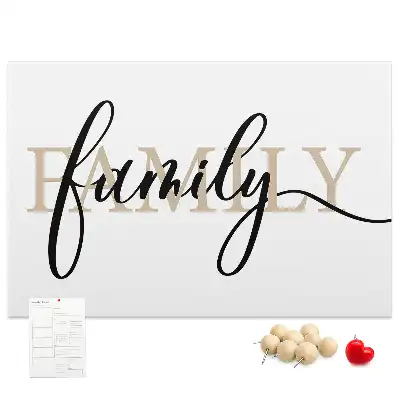 Memobord van kurk Woord "family" dierbaren