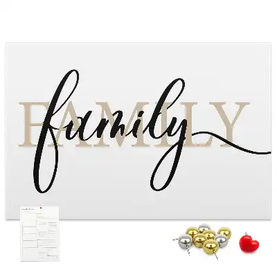 Memobord van kurk Woord "family" dierbaren