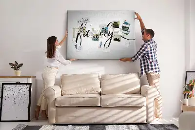 Memobord van kurk Woord "family" dierbaren