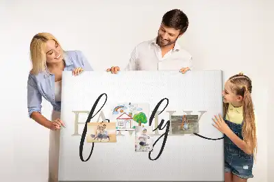 Memobord van kurk Woord "family" dierbaren