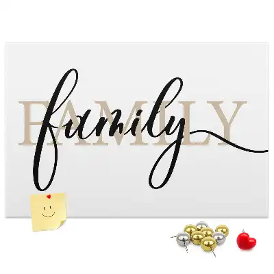 Memobord van kurk Woord "family" dierbaren