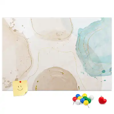 Kurk prikbord met aquarel vlekken