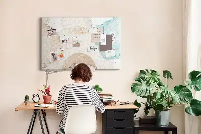 Kurk prikbord Aquarel vlekken