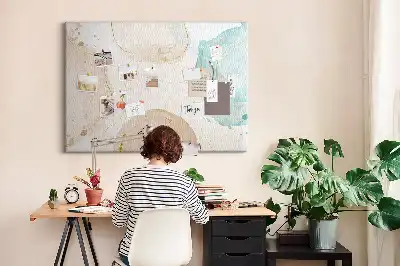 Kurk prikbord Aquarel vlekken