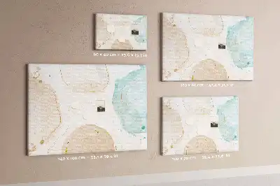 Kurk prikbord Aquarel vlekken