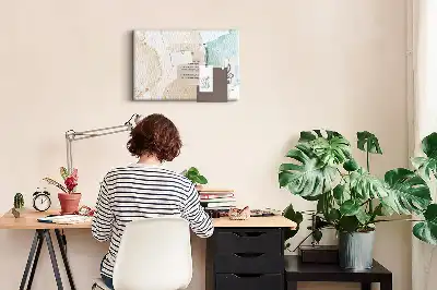 Kurk prikbord Aquarel vlekken