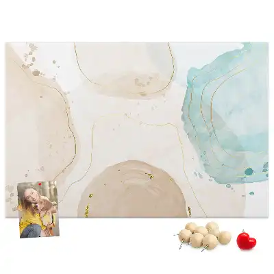 Kurk prikbord Aquarel vlekken