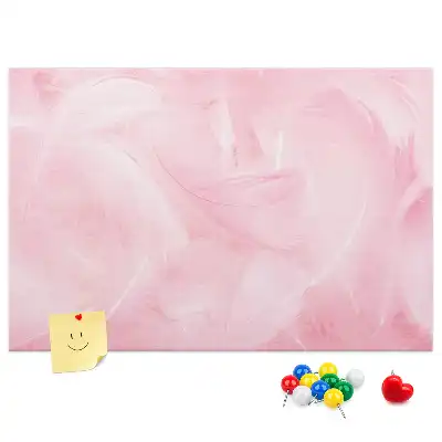 Memobord van kurk met abstracte veren
