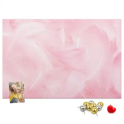 Memobord van kurk Veren abstractie