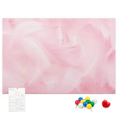 Memobord van kurk Veren abstractie