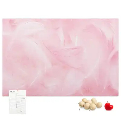 Memobord van kurk Veren abstractie