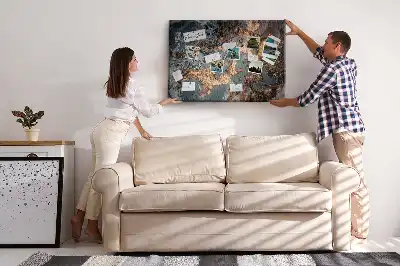 Memobord van kurk Decoratieve geaderde steen