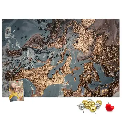 Memobord van kurk Decoratieve geaderde steen