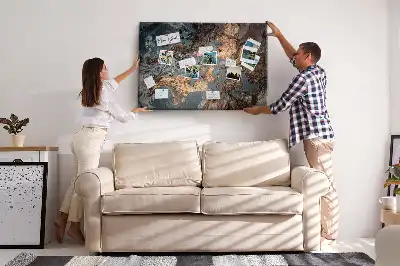 Memobord van kurk Decoratieve geaderde steen