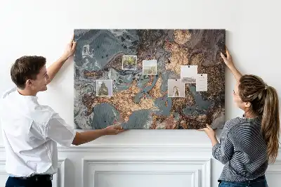 Memobord van kurk Decoratieve geaderde steen