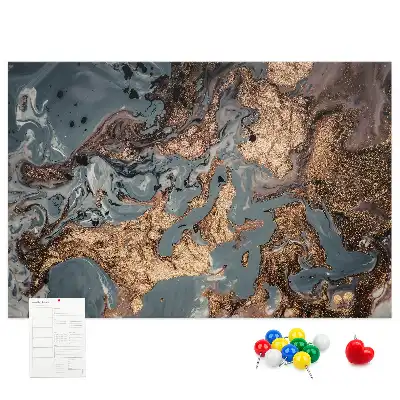 Memobord van kurk Decoratieve geaderde steen