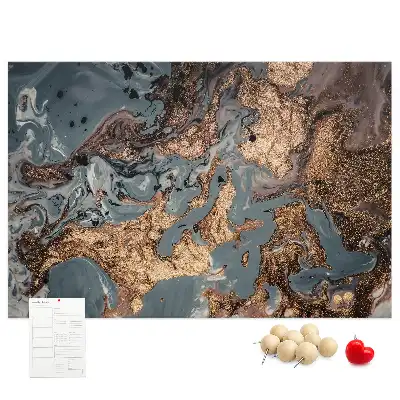 Memobord van kurk Decoratieve geaderde steen