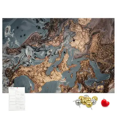 Memobord van kurk Decoratieve geaderde steen