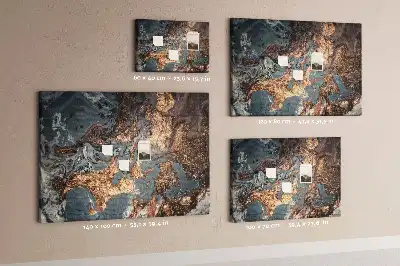 Memobord van kurk Decoratieve geaderde steen