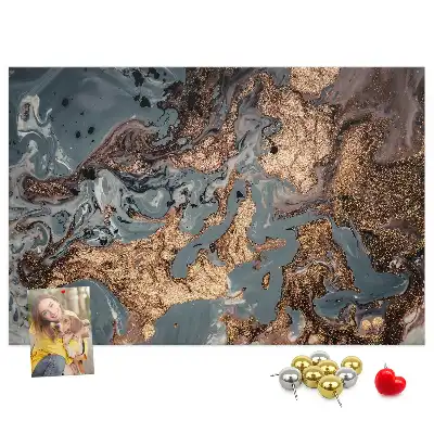 Memobord van kurk Decoratieve geaderde steen