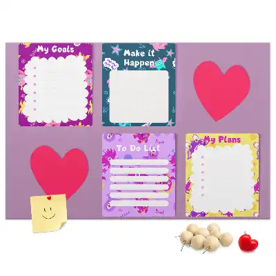 Memobord van kurk Monsternotities