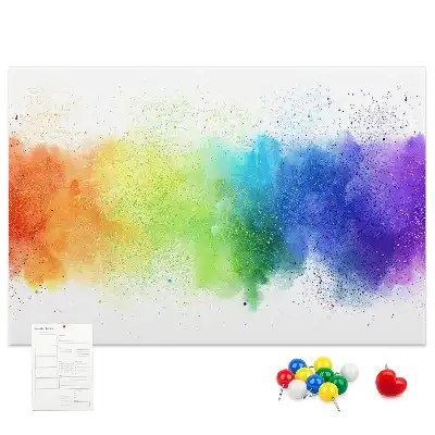 Kurk prikbord Abstracte regenboog