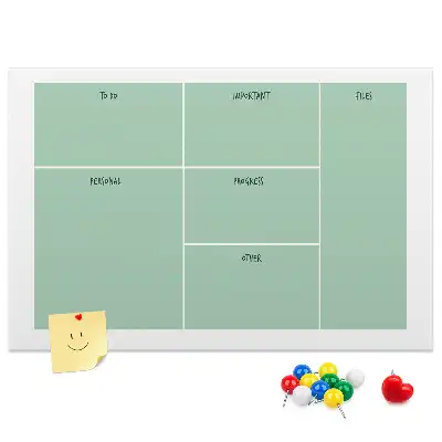 Memobord van kurk Bureau-organizer
