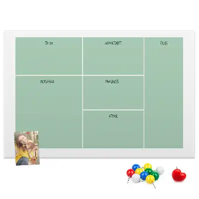 Memobord van kurk Bureau-organizer