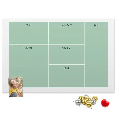 Memobord van kurk Bureau-organizer