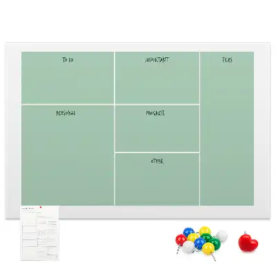 Memobord van kurk Bureau-organizer
