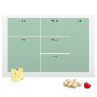 Memobord van kurk Bureau-organizer