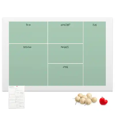 Memobord van kurk Bureau-organizer