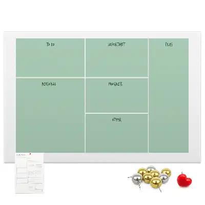 Memobord van kurk Bureau-organizer