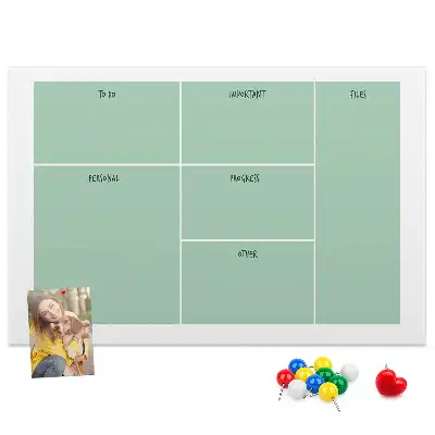 Memobord van kurk Bureau-organizer