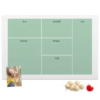 Memobord van kurk Bureau-organizer