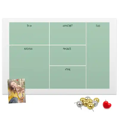 Memobord van kurk Bureau-organizer
