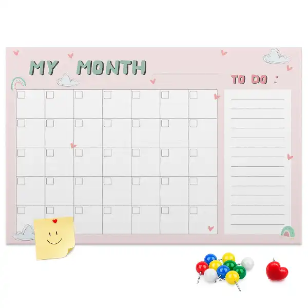 Kurk prikbord Maandplanner voor kinderen