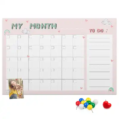 Kurk prikbord Maandplanner voor kinderen