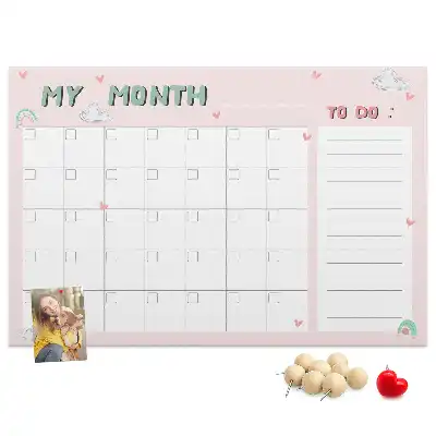 Kurk prikbord Maandplanner voor kinderen